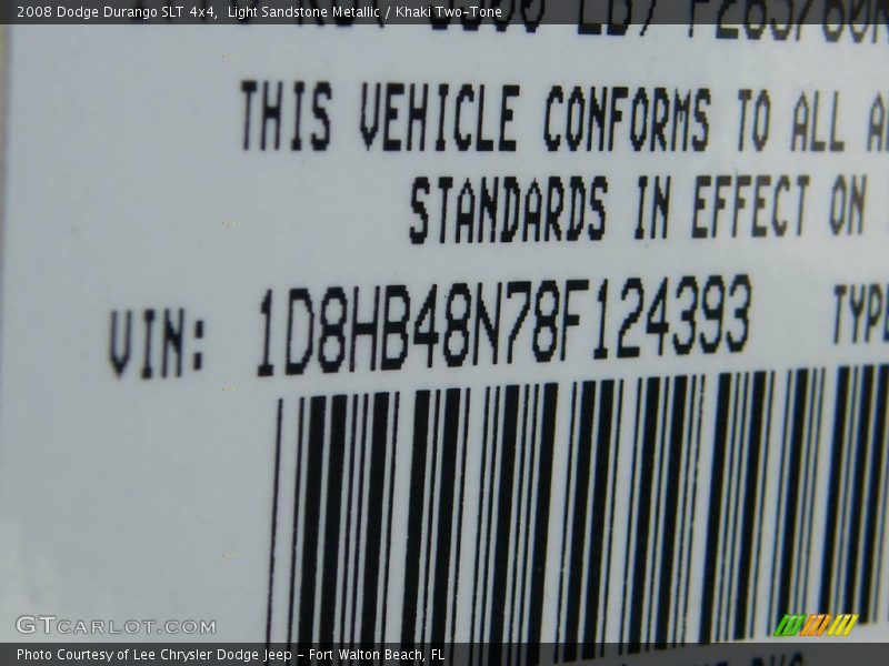 Light Sandstone Metallic / Khaki Two-Tone 2008 Dodge Durango SLT 4x4