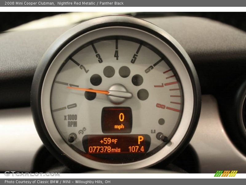 Nightfire Red Metallic / Panther Black 2008 Mini Cooper Clubman