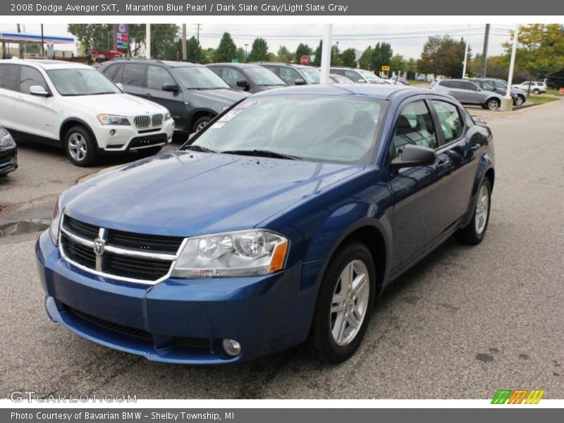 Marathon Blue Pearl / Dark Slate Gray/Light Slate Gray 2008 Dodge Avenger SXT