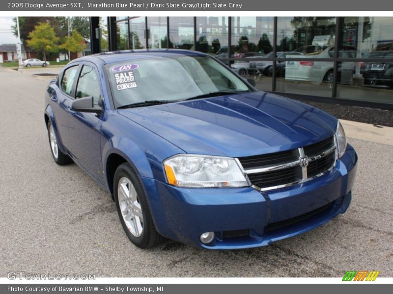 Marathon Blue Pearl / Dark Slate Gray/Light Slate Gray 2008 Dodge Avenger SXT