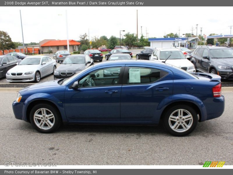 Marathon Blue Pearl / Dark Slate Gray/Light Slate Gray 2008 Dodge Avenger SXT