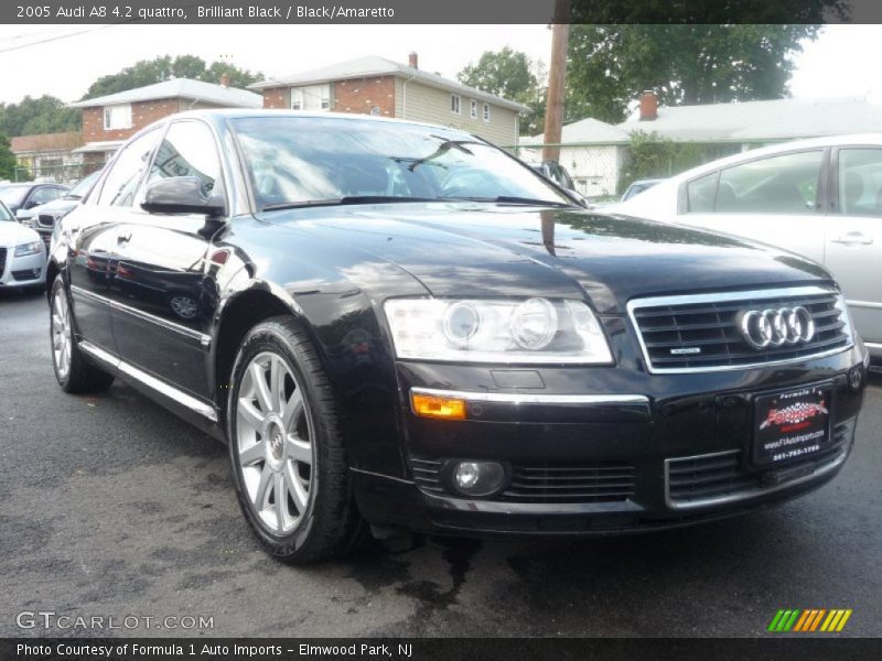 Brilliant Black / Black/Amaretto 2005 Audi A8 4.2 quattro
