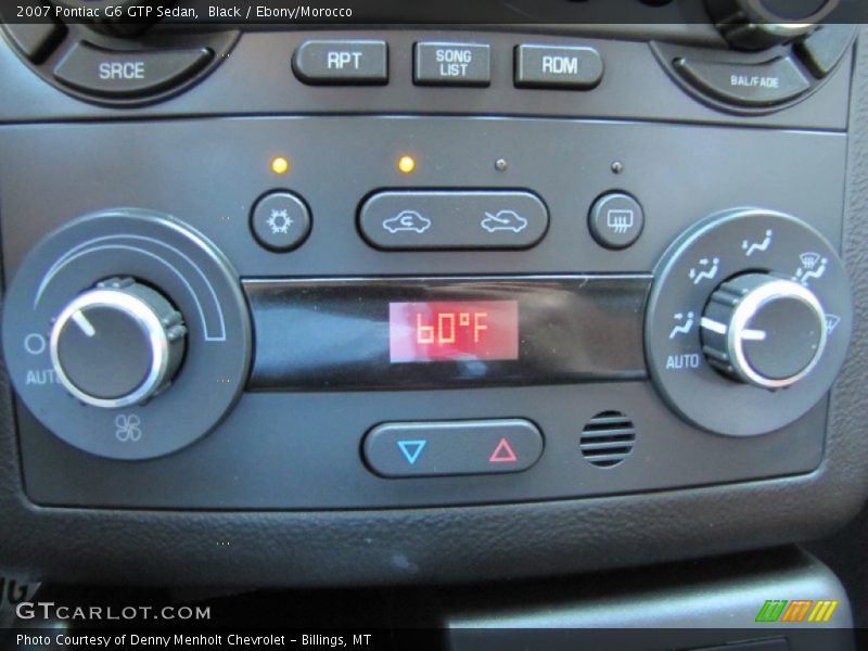 Controls of 2007 G6 GTP Sedan