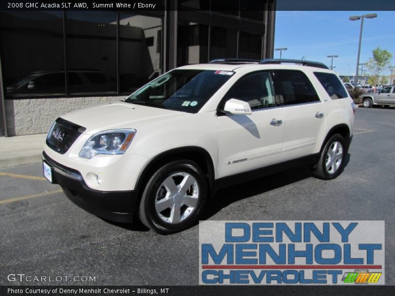 Summit White / Ebony 2008 GMC Acadia SLT AWD