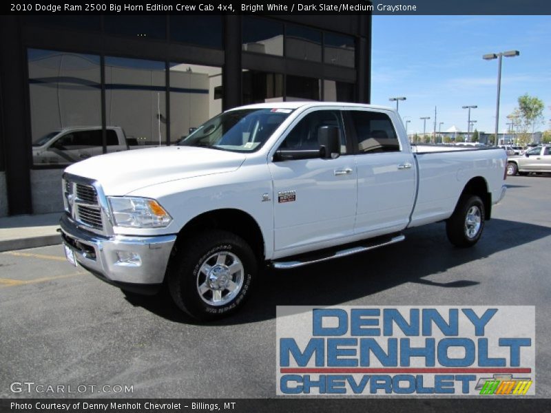 Bright White / Dark Slate/Medium Graystone 2010 Dodge Ram 2500 Big Horn Edition Crew Cab 4x4