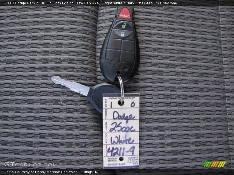 Bright White / Dark Slate/Medium Graystone 2010 Dodge Ram 2500 Big Horn Edition Crew Cab 4x4