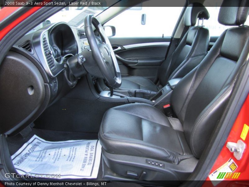  2008 9-3 Aero Sport Sedan Black Interior