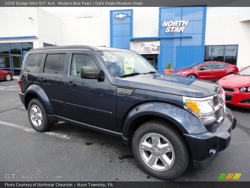 Modern Blue Pearl / Dark Khaki/Medium Khaki 2008 Dodge Nitro SXT 4x4