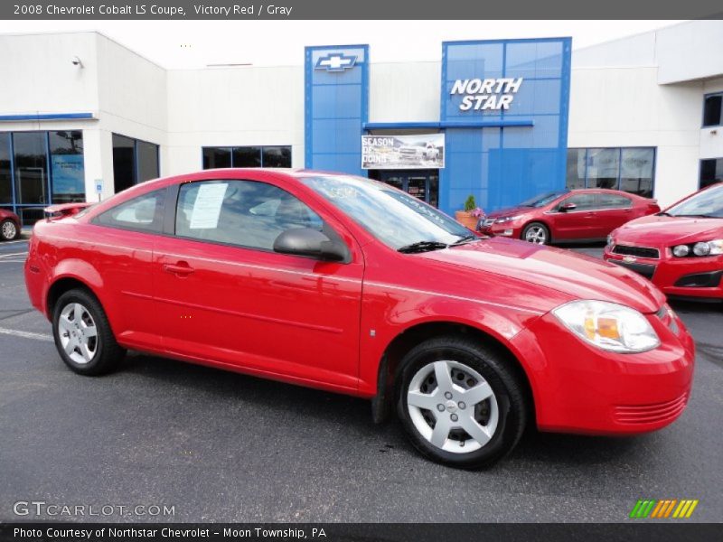 Victory Red / Gray 2008 Chevrolet Cobalt LS Coupe