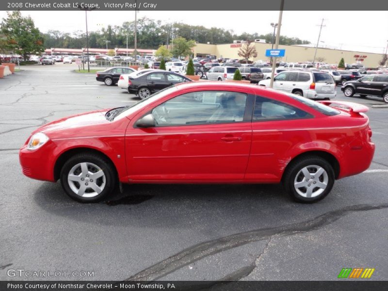 Victory Red / Gray 2008 Chevrolet Cobalt LS Coupe