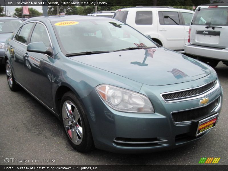 Silver Moss Metallic / Ebony 2009 Chevrolet Malibu LT Sedan