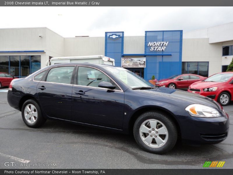 Imperial Blue Metallic / Gray 2008 Chevrolet Impala LT
