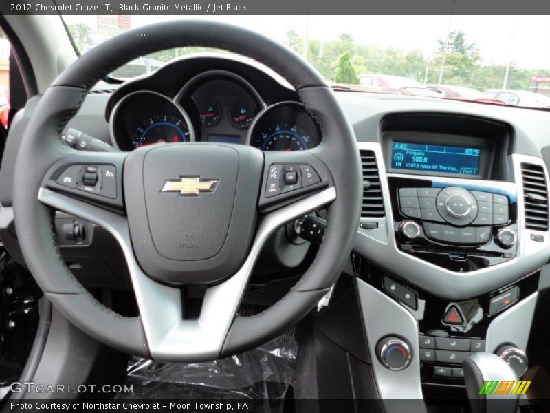 Black Granite Metallic / Jet Black 2012 Chevrolet Cruze LT