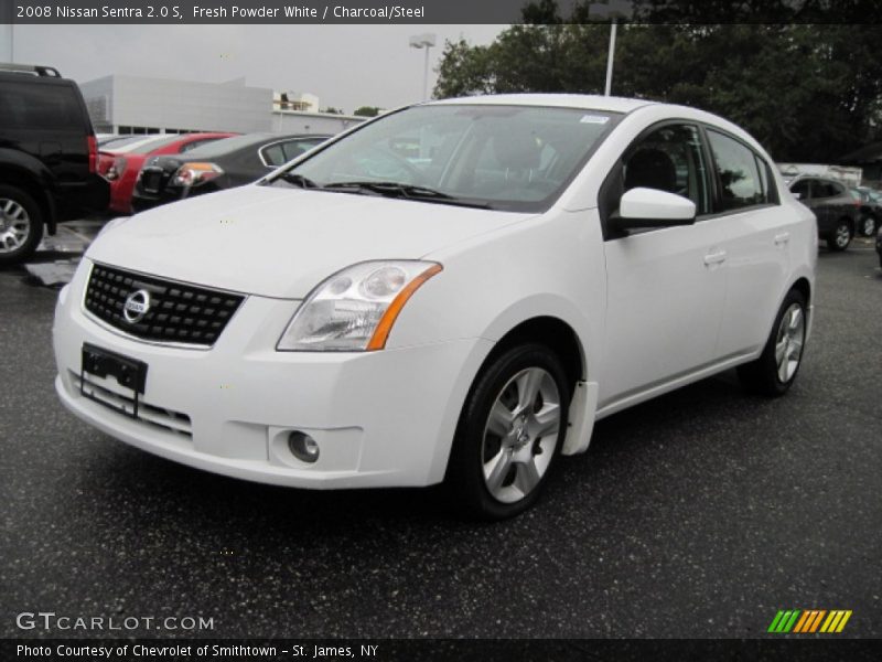 Fresh Powder White / Charcoal/Steel 2008 Nissan Sentra 2.0 S