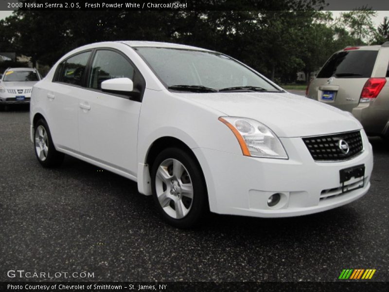 Fresh Powder White / Charcoal/Steel 2008 Nissan Sentra 2.0 S