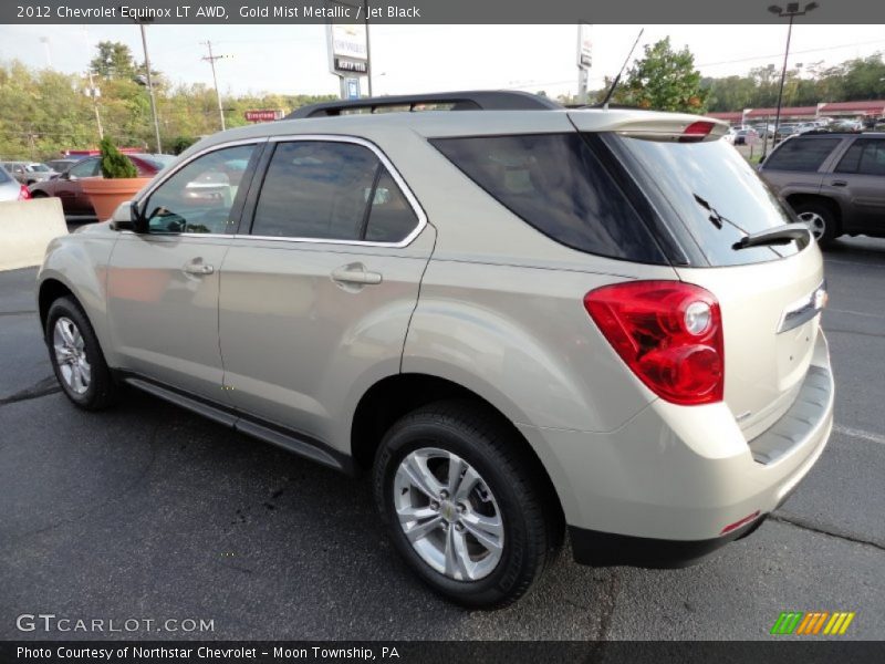 Gold Mist Metallic / Jet Black 2012 Chevrolet Equinox LT AWD