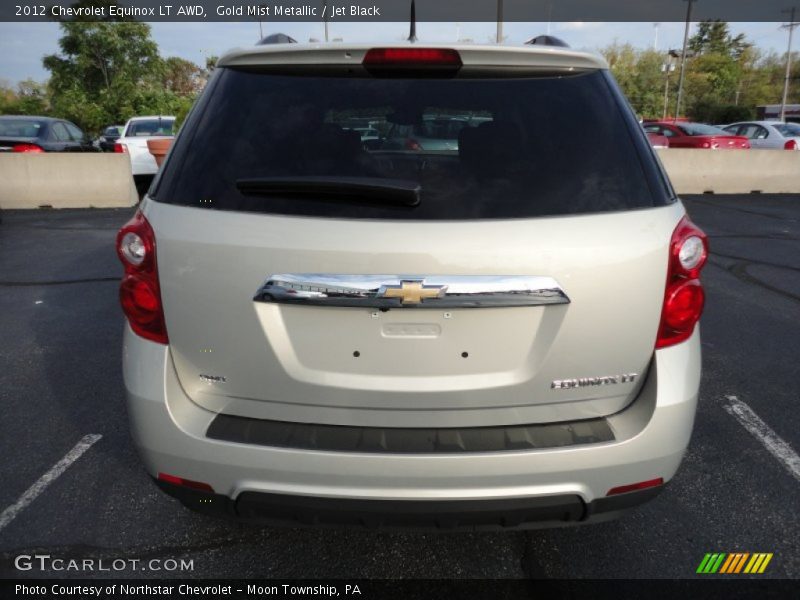 Gold Mist Metallic / Jet Black 2012 Chevrolet Equinox LT AWD