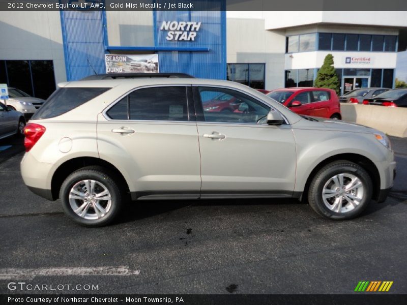 Gold Mist Metallic / Jet Black 2012 Chevrolet Equinox LT AWD