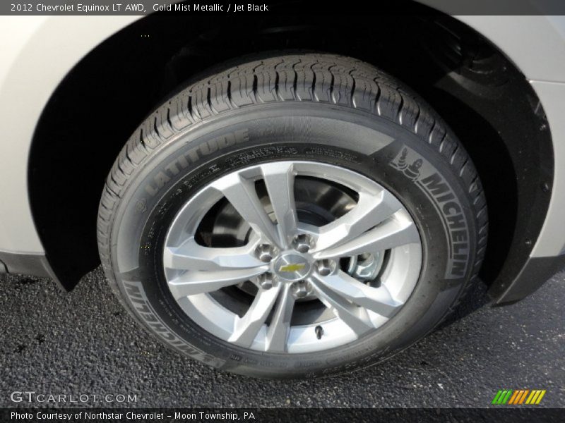 Gold Mist Metallic / Jet Black 2012 Chevrolet Equinox LT AWD