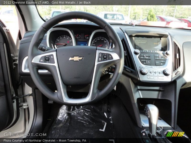 Gold Mist Metallic / Jet Black 2012 Chevrolet Equinox LT AWD