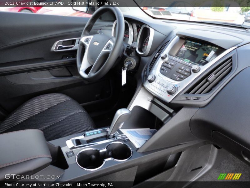 Gold Mist Metallic / Jet Black 2012 Chevrolet Equinox LT AWD