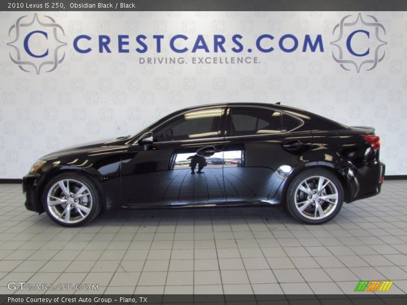 Obsidian Black / Black 2010 Lexus IS 250