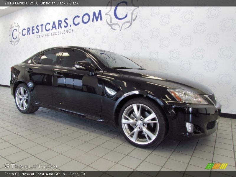 Obsidian Black / Black 2010 Lexus IS 250