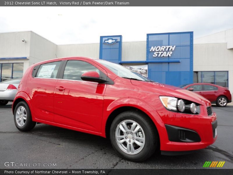 Victory Red / Dark Pewter/Dark Titanium 2012 Chevrolet Sonic LT Hatch