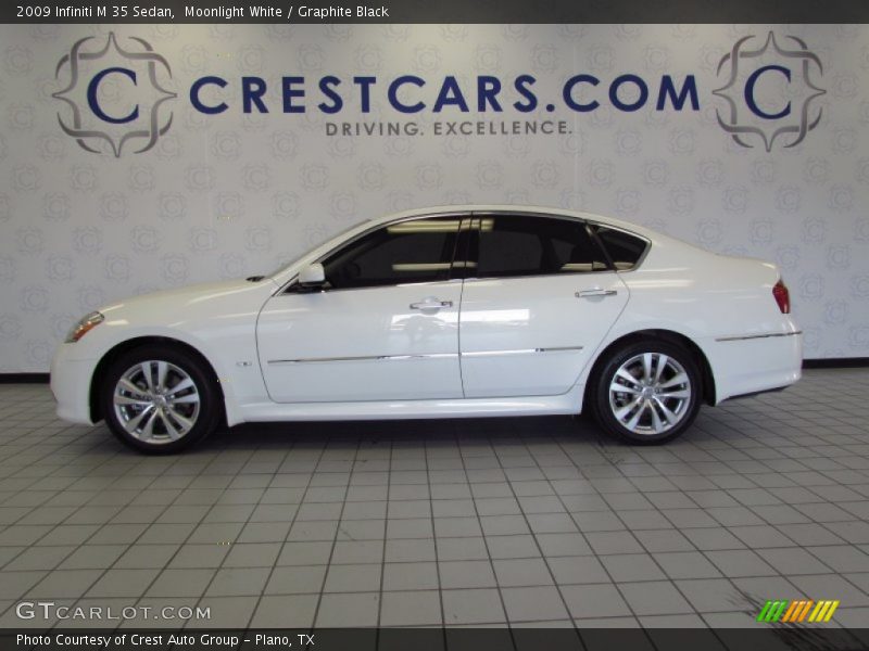 Moonlight White / Graphite Black 2009 Infiniti M 35 Sedan