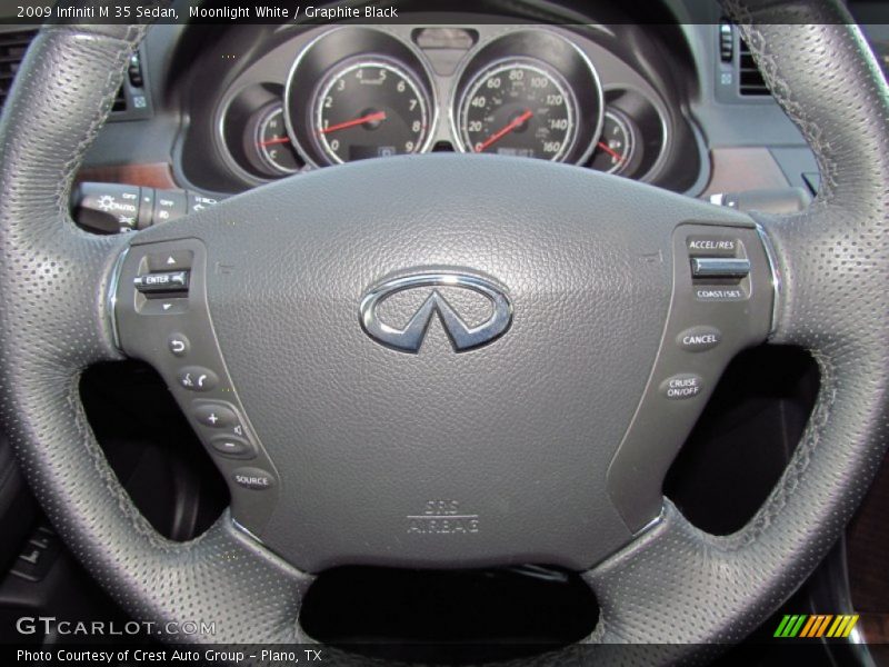 Moonlight White / Graphite Black 2009 Infiniti M 35 Sedan