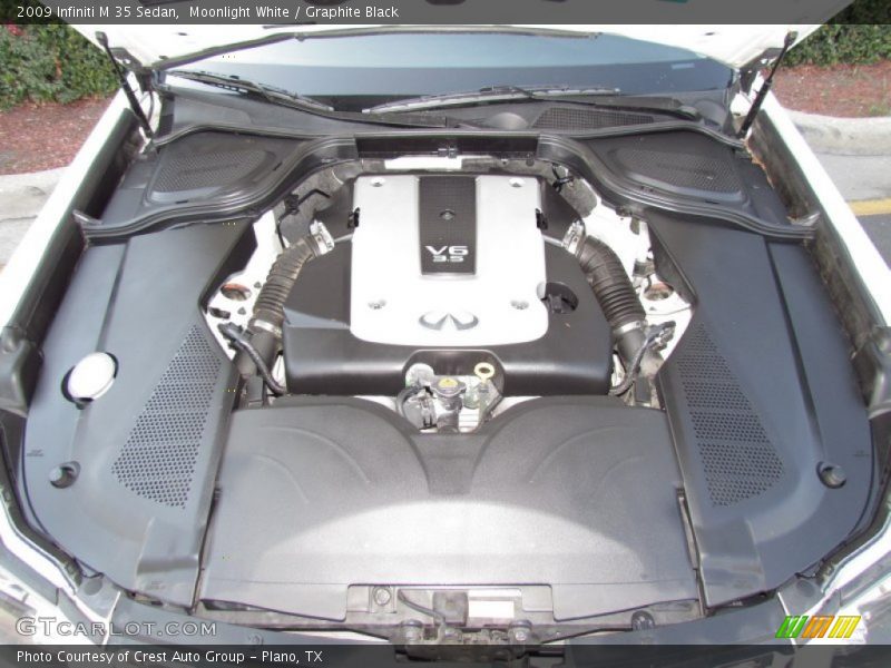 Moonlight White / Graphite Black 2009 Infiniti M 35 Sedan