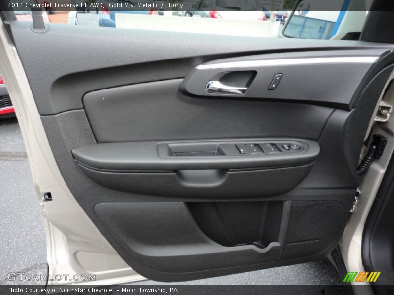 Gold Mist Metallic / Ebony 2012 Chevrolet Traverse LT AWD