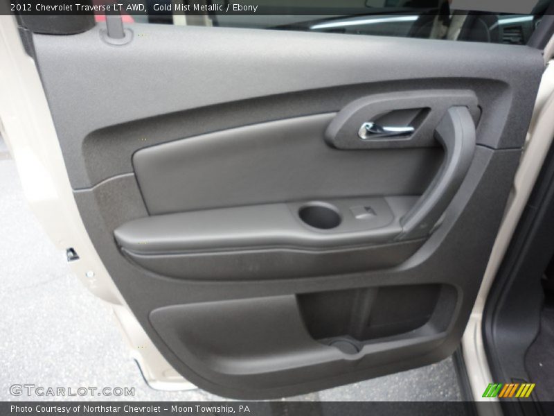 Gold Mist Metallic / Ebony 2012 Chevrolet Traverse LT AWD