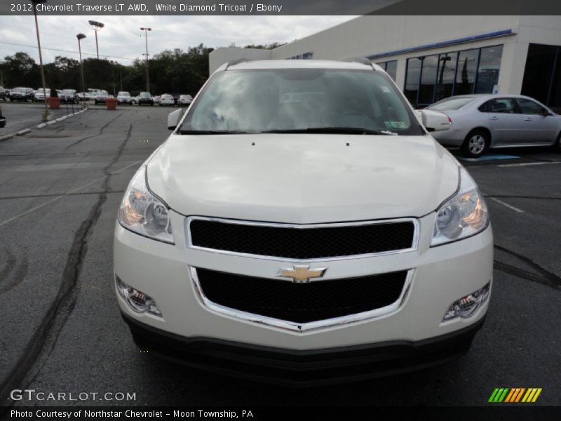 White Diamond Tricoat / Ebony 2012 Chevrolet Traverse LT AWD