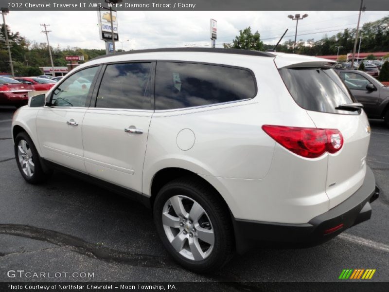 White Diamond Tricoat / Ebony 2012 Chevrolet Traverse LT AWD