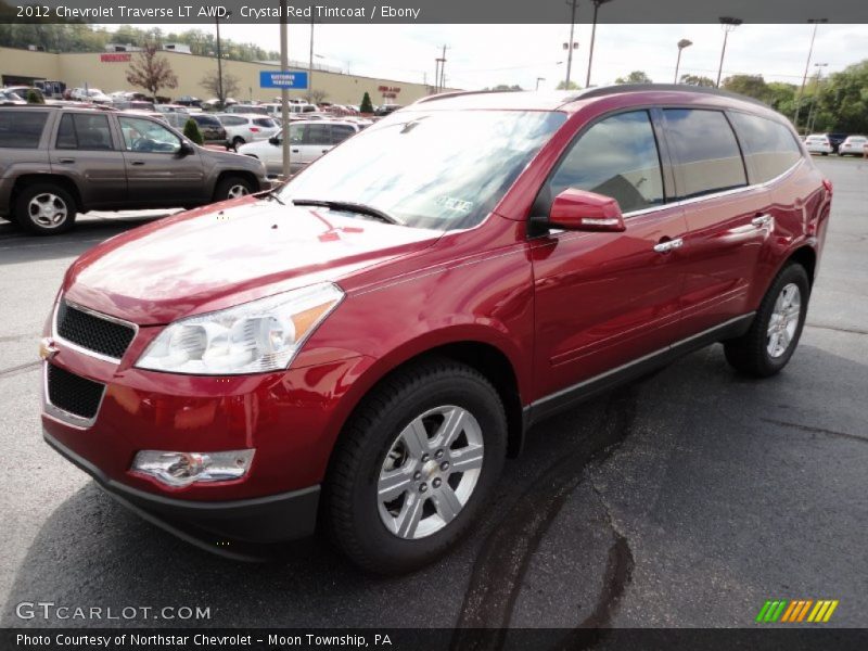 Crystal Red Tintcoat / Ebony 2012 Chevrolet Traverse LT AWD