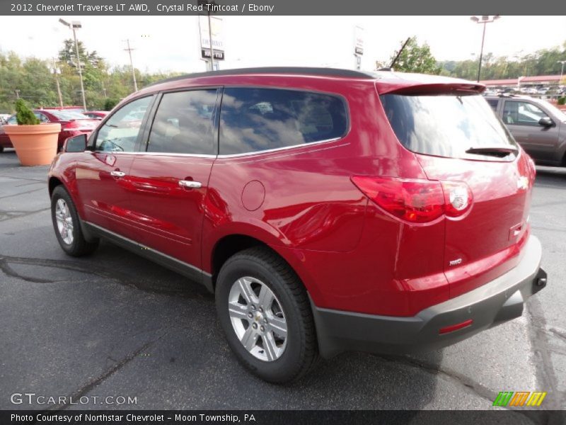 Crystal Red Tintcoat / Ebony 2012 Chevrolet Traverse LT AWD
