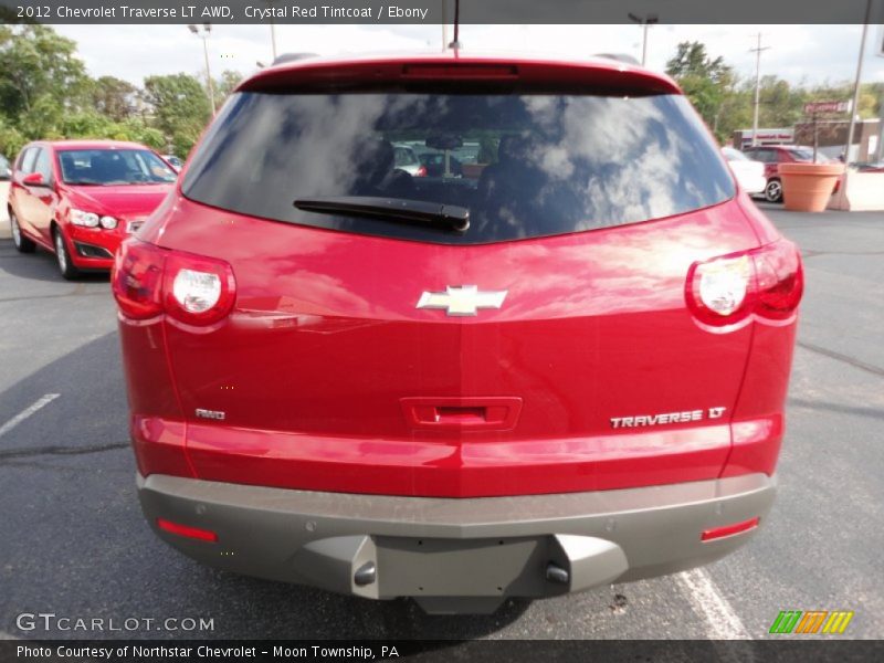 Crystal Red Tintcoat / Ebony 2012 Chevrolet Traverse LT AWD