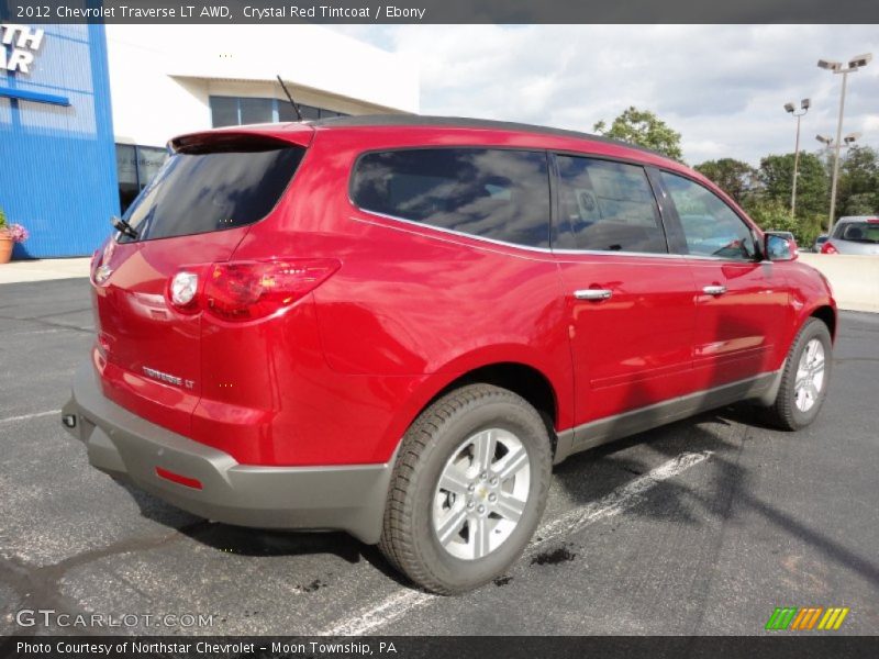 Crystal Red Tintcoat / Ebony 2012 Chevrolet Traverse LT AWD