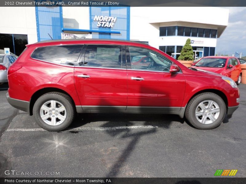 Crystal Red Tintcoat / Ebony 2012 Chevrolet Traverse LT AWD