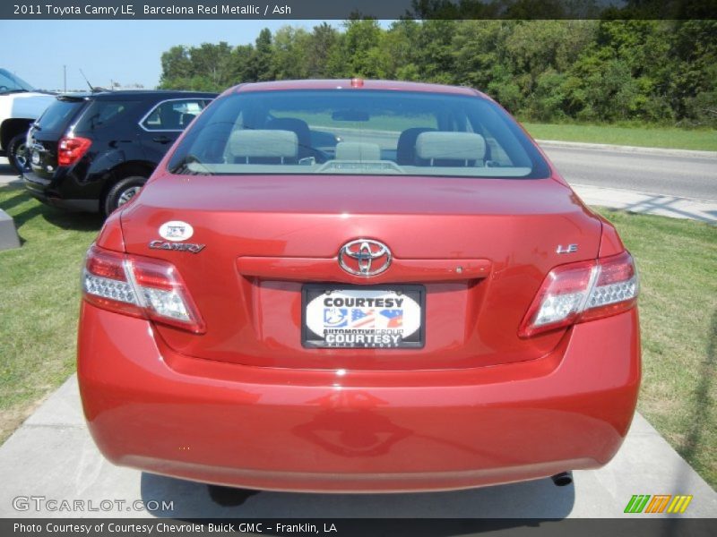 Barcelona Red Metallic / Ash 2011 Toyota Camry LE