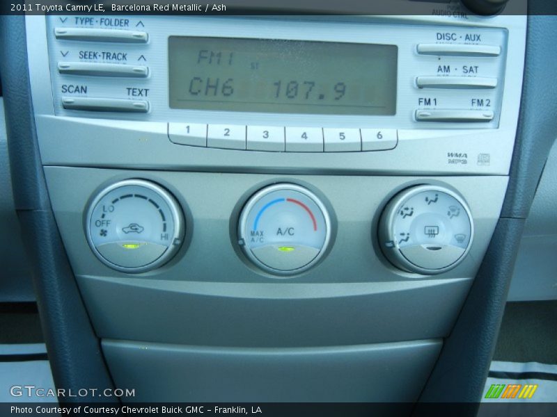 Barcelona Red Metallic / Ash 2011 Toyota Camry LE