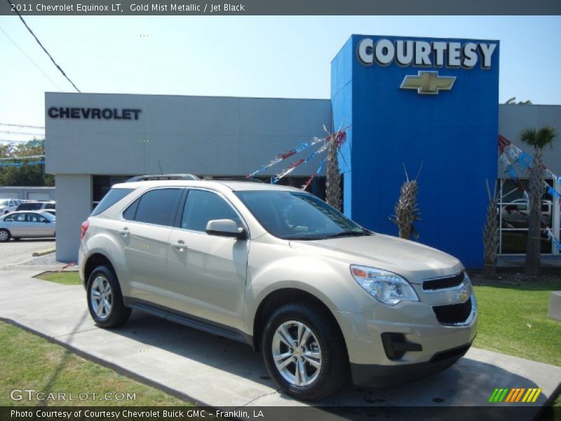 Gold Mist Metallic / Jet Black 2011 Chevrolet Equinox LT