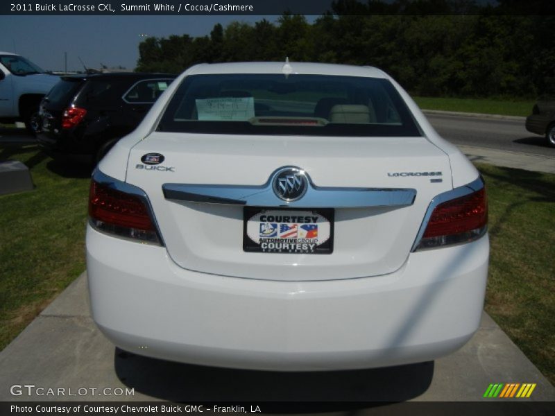 Summit White / Cocoa/Cashmere 2011 Buick LaCrosse CXL