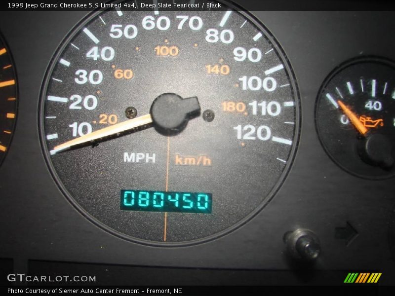 Deep Slate Pearlcoat / Black 1998 Jeep Grand Cherokee 5.9 Limited 4x4
