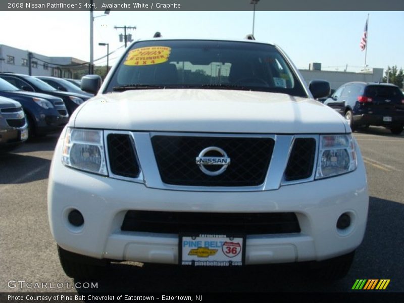 Avalanche White / Graphite 2008 Nissan Pathfinder S 4x4