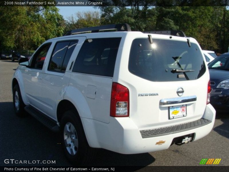 Avalanche White / Graphite 2008 Nissan Pathfinder S 4x4
