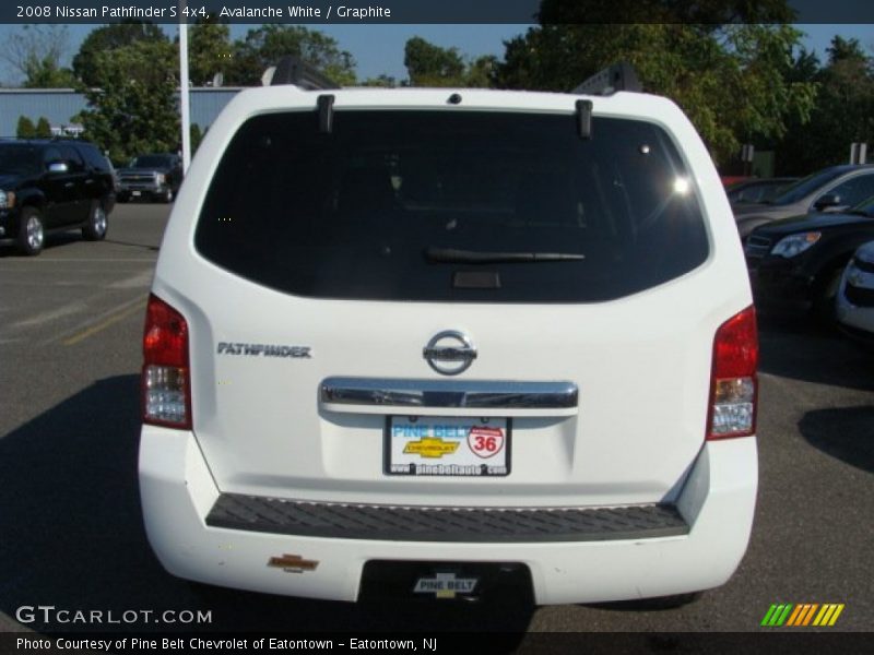 Avalanche White / Graphite 2008 Nissan Pathfinder S 4x4