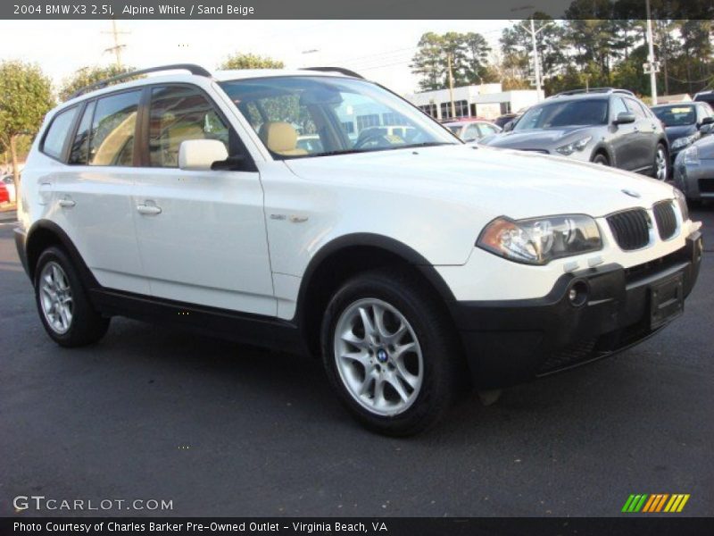 Alpine White / Sand Beige 2004 BMW X3 2.5i