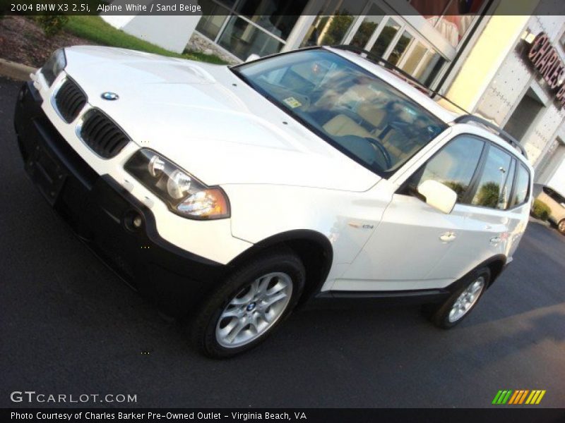 Alpine White / Sand Beige 2004 BMW X3 2.5i